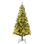 Árbol de Navidad con luces y piñas PVC PE verde 225 cm de vidaXL, Arboles de navidad - Ref: Foro24-3094558, Precio: 183,13 €,...