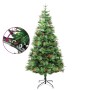 Árbol de Navidad con luces y piñas PVC PE verde 225 cm de vidaXL, Arboles de navidad - Ref: Foro24-3094558, Precio: 183,13 €,...