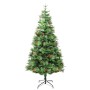 Árbol de Navidad con luces y piñas PVC PE verde 225 cm de vidaXL, Arboles de navidad - Ref: Foro24-3094558, Precio: 183,13 €,...