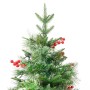 Christmas tree with lights and pine cones PVC PE green 225 cm by vidaXL, Christmas trees - Ref: Foro24-3094558, Price: 183,13...