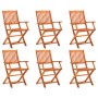 Folding garden chairs 6 pcs solid eucalyptus wood by vidaXL, Garden chairs - Ref: Foro24-3087147, Price: 246,55 €, Discount: %