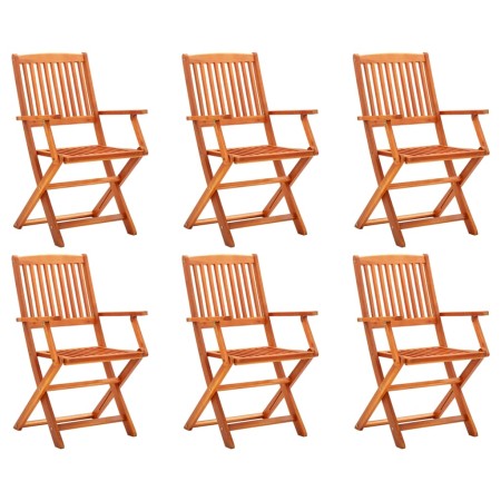 Folding garden chairs 6 pcs solid eucalyptus wood by vidaXL, Garden chairs - Ref: Foro24-3087147, Price: 246,55 €, Discount: %