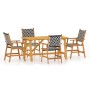 Garden dining set 5 pieces solid acacia wood by vidaXL, Garden sets - Ref: Foro24-3087124, Price: 377,99 €, Discount: %