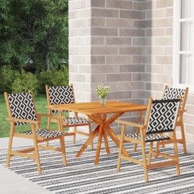 Garden dining set 5 pieces solid acacia wood by vidaXL, Garden sets - Ref: Foro24-3087140, Price: 390,45 €, Discount: %