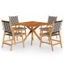 Garden dining set 5 pieces solid acacia wood by vidaXL, Garden sets - Ref: Foro24-3087140, Price: 390,45 €, Discount: %