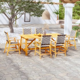 Garden dining set 7 pieces solid acacia wood by vidaXL, Garden sets - Ref: Foro24-3087126, Price: 554,99 €, Discount: %