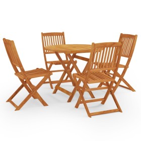 Folding garden dining set 5 pieces eucalyptus wood by vidaXL, Garden sets - Ref: Foro24-3087162, Price: 234,99 €, Discount: %