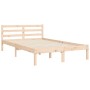 Bed frame with solid wood headboard 120x200 cm by vidaXL, Beds and slatted bases - Ref: Foro24-3194176, Price: 125,99 €, Disc...