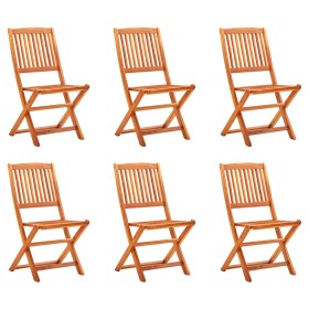 Folding garden chairs 6 pcs solid eucalyptus wood by vidaXL, Garden chairs - Ref: Foro24-3087149, Price: 224,47 €, Discount: %