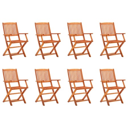 Folding garden chairs 8 pcs solid eucalyptus wood by vidaXL, Garden chairs - Ref: Foro24-3087148, Price: 317,44 €, Discount: %