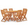 Folding 7-piece garden dining set made of eucalyptus wood by vidaXL, Garden sets - Ref: Foro24-3087155, Price: 358,51 €, Disc...