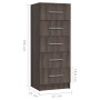 Sonoma oak plywood chest of drawers 41x35x106 cm by vidaXL, Lockers and storage cabinets - Ref: Foro24-340228, Price: 97,91 €...