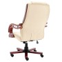 Silla de oficina de masaje de cuero auténtico color crema de vidaXL, Sillas de oficina - Ref: Foro24-20568, Precio: 258,99 €,...