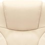 Cream Color Genuine Leather Massage Office Chair by vidaXL, Office chairs - Ref: Foro24-20568, Price: 258,99 €, Discount: %