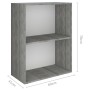 Concrete chipboard shelf 60x31x78 cm by vidaXL, Bookcases and shelves - Ref: Foro24-340212, Price: 40,99 €, Discount: %