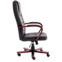 Silla de oficina de cuero auténtico marrón de vidaXL, Sillas de oficina - Ref: Foro24-20558, Precio: 253,56 €, Descuento: %