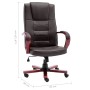 Silla de oficina de cuero auténtico marrón de vidaXL, Sillas de oficina - Ref: Foro24-20558, Precio: 253,56 €, Descuento: %