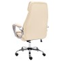 Silla de oficina de cuero auténtico color crema de vidaXL, Sillas de oficina - Ref: Foro24-20564, Precio: 250,60 €, Descuento: %