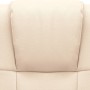 Silla de oficina de cuero auténtico color crema de vidaXL, Sillas de oficina - Ref: Foro24-20559, Precio: 210,00 €, Descuento: %