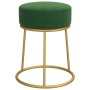 Velvet green round hocker by vidaXL, Folding stools and chairs - Ref: Foro24-340253, Price: 42,69 €, Discount: %