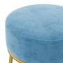 Light blue velvet round hocker by vidaXL, Folding stools and chairs - Ref: Foro24-340261, Price: 40,06 €, Discount: %