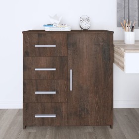 Sideboard aus Spanplatte aus geräucherter Eiche, 79 x 35 x 88 cm von vidaXL, Sideboards - Ref: Foro24-340246, Preis: 104,99 €...