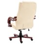 Silla de oficina de cuero auténtico color crema de vidaXL, Sillas de oficina - Ref: Foro24-20561, Precio: 268,90 €, Descuento: %