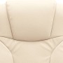 Silla de oficina de cuero auténtico color crema de vidaXL, Sillas de oficina - Ref: Foro24-20561, Precio: 268,90 €, Descuento: %