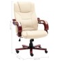 Cream Genuine Leather Office Chair by vidaXL, Office chairs - Ref: Foro24-20561, Price: 268,90 €, Discount: %