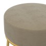 Hocker redondo gris oscuro terciopelo de vidaXL, Taburetes y sillas plegables - Ref: Foro24-340256, Precio: 40,06 €, Descuent...