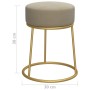 Hocker redondo gris oscuro terciopelo de vidaXL, Taburetes y sillas plegables - Ref: Foro24-340256, Precio: 40,06 €, Descuent...