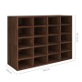 Oak brown plywood shoe rack 92x30x67.5 cm by vidaXL, Shoe racks and shoe organizers - Ref: Foro24-340220, Price: 126,99 €, Di...