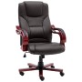 Silla de oficina de cuero auténtico marrón de vidaXL, Sillas de oficina - Ref: Foro24-20560, Precio: 271,12 €, Descuento: %