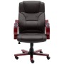 Silla de oficina de cuero auténtico marrón de vidaXL, Sillas de oficina - Ref: Foro24-20560, Precio: 271,12 €, Descuento: %