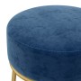 Hocker redondo azul terciopelo de vidaXL, Taburetes y sillas plegables - Ref: Foro24-340254, Precio: 44,99 €, Descuento: %