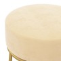 Apricot velvet round hocker by vidaXL, Folding stools and chairs - Ref: Foro24-340257, Price: 42,16 €, Discount: %