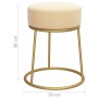 Apricot velvet round hocker by vidaXL, Folding stools and chairs - Ref: Foro24-340257, Price: 42,16 €, Discount: %