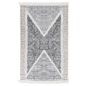 Black and gray cotton rug 160x230 cm by vidaXL, Rugs - Ref: Foro24-340091, Price: 42,99 €, Discount: %