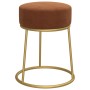 Velvet brown round hocker by vidaXL, Folding stools and chairs - Ref: Foro24-340259, Price: 40,06 €, Discount: %