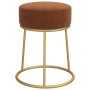 Velvet brown round hocker by vidaXL, Folding stools and chairs - Ref: Foro24-340259, Price: 40,06 €, Discount: %