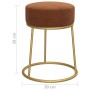 Velvet brown round hocker by vidaXL, Folding stools and chairs - Ref: Foro24-340259, Price: 40,06 €, Discount: %