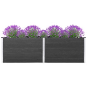 Arriate elevado de jardín WPC gris 200x50x91 cm de vidaXL, Maceteros y jardineras - Ref: Foro24-318096, Precio: 496,99 €, Des...