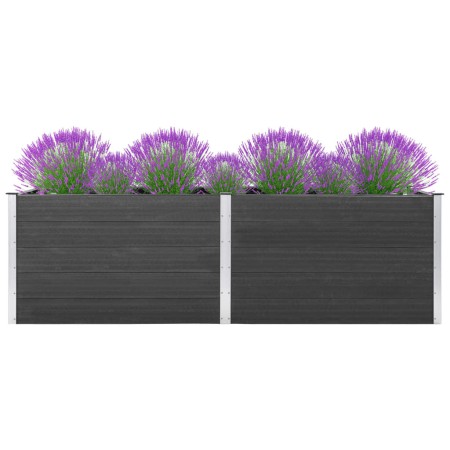 Arriate elevado de jardín WPC gris 200x50x91 cm de vidaXL, Maceteros y jardineras - Ref: Foro24-318096, Precio: 453,53 €, Des...