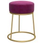 Velvet purple round hocker by vidaXL, Folding stools and chairs - Ref: Foro24-340258, Price: 42,69 €, Discount: %