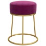 Velvet purple round hocker by vidaXL, Folding stools and chairs - Ref: Foro24-340258, Price: 42,69 €, Discount: %