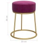 Hocker redondo morado terciopelo de vidaXL, Taburetes y sillas plegables - Ref: Foro24-340258, Precio: 42,69 €, Descuento: %