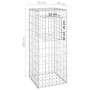 Cesta poste de gaviones de hierro 40x40x100 cm de vidaXL, Postes de cerca - Ref: Foro24-151260, Precio: 39,74 €, Descuento: %