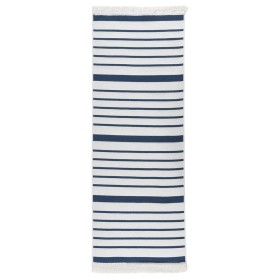 Navy blue cotton rug 100x300 cm by vidaXL, Rugs - Ref: Foro24-340125, Price: 40,22 €, Discount: %