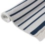 Navy blue cotton rug 100x300 cm by vidaXL, Rugs - Ref: Foro24-340125, Price: 40,99 €, Discount: %