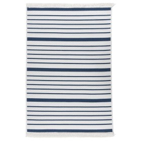 Marineblauer Baumwollteppich 160x230 cm von vidaXL, Teppiche - Ref: Foro24-340127, Preis: 42,83 €, Rabatt: %